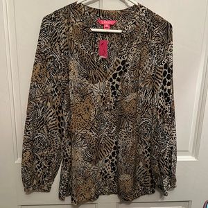 Animal print blouse